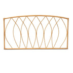 Tête de lit Queen murale en rotin naturel, fabriquée à la main, ornements en bambou, 162,1 cm de large