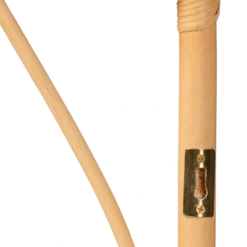 Tête de lit Queen murale en rotin naturel, fabriquée à la main, ornements en bambou, 162,1 cm de large
