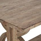Salle à manger 7 pièces en bois recyclé de style rustique, style artisanal