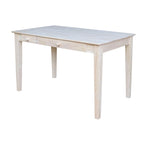 Bureau informatique en bois massif de 122 cm de large avec tiroir rabattable et plateau type billot de boucher