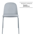 Lot de 2 chaises de salle à manger rétro en plastique moulé Eiffel pour salon, cuisine, bureau chromé, designer