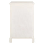 Table d'appoint de rangement en bois de pin gris, 1 tiroir et 2 étagères ouvertes, 45 cm (L) x 35 cm (P) x 76 cm (H)