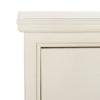 Table d'appoint de rangement en bois de pin gris, 1 tiroir et 2 étagères ouvertes, 45 cm (L) x 35 cm (P) x 76 cm (H)