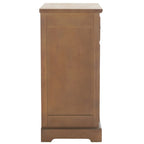 Table d'appoint de rangement en bois de pin gris, 1 tiroir et 2 étagères ouvertes, 45 cm (L) x 35 cm (P) x 76 cm (H)