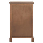 Table d'appoint de rangement en bois de pin gris, 1 tiroir et 2 étagères ouvertes, 45 cm (L) x 35 cm (P) x 76 cm (H)