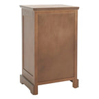 Table d'appoint de rangement en bois de pin gris, 1 tiroir et 2 étagères ouvertes, 45 cm (L) x 35 cm (P) x 76 cm (H)