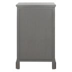 Table d'appoint de rangement en bois de pin gris, 1 tiroir et 2 étagères ouvertes, 45 cm (L) x 35 cm (P) x 76 cm (H)