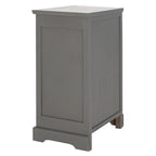Table d'appoint de rangement en bois de pin gris, 1 tiroir et 2 étagères ouvertes, 45 cm (L) x 35 cm (P) x 76 cm (H)