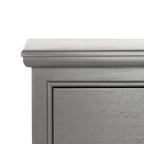 Table d'appoint de rangement en bois de pin gris, 1 tiroir et 2 étagères ouvertes, 45 cm (L) x 35 cm (P) x 76 cm (H)