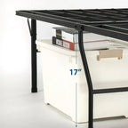 Sommier en acier robuste, capacité de 1360 kg, pas besoin de sommier tapissier, rangement sous le lit