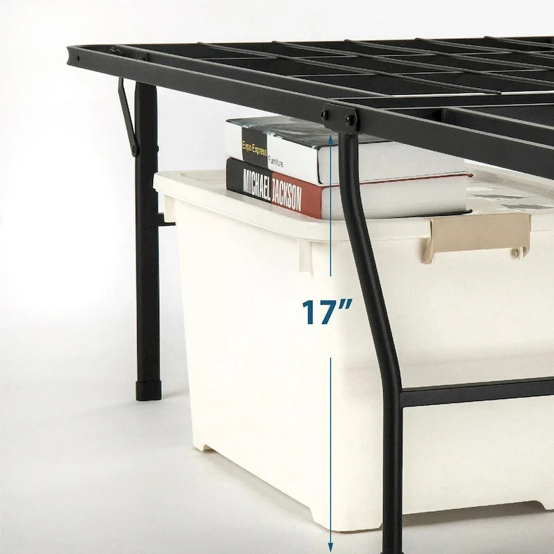 Sommier en acier robuste, capacité de 1360 kg, pas besoin de sommier tapissier, rangement sous le lit
