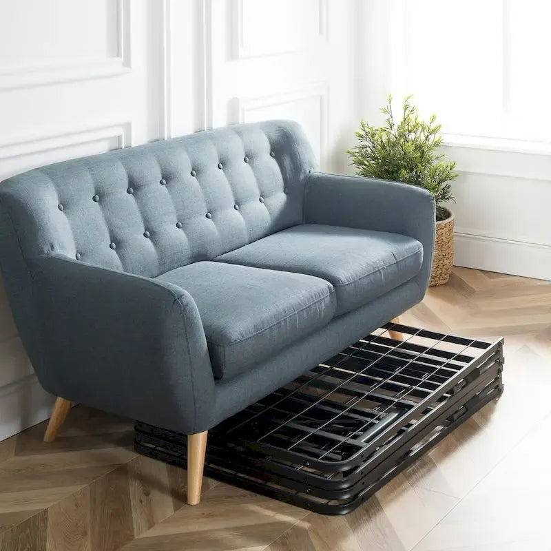 Sommier en acier robuste, capacité de 1360 kg, pas besoin de sommier tapissier, rangement sous le lit