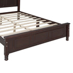 Cadre de lit plateforme en bois pleine grandeur, lit plateforme de style rétro