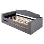 Lit de repos en polaire double avec accoudoirs de rangement et lit gigogne, capitonné, lit d'enfant peu encombrant