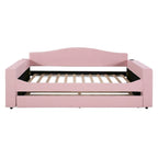 Lit de repos en polaire double avec accoudoirs de rangement et lit gigogne, capitonné, lit d'enfant peu encombrant