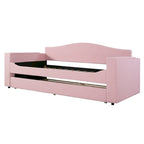 Lit de repos en polaire double avec accoudoirs de rangement et lit gigogne, capitonné, lit d'enfant peu encombrant