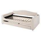 Lit de repos en polaire double avec accoudoirs de rangement et lit gigogne, capitonné, lit d'enfant peu encombrant