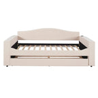 Lit de repos en polaire double avec accoudoirs de rangement et lit gigogne, capitonné, lit d'enfant peu encombrant