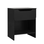 Table de chevet minimaliste moderne avec 1 tiroir et casier de rangement