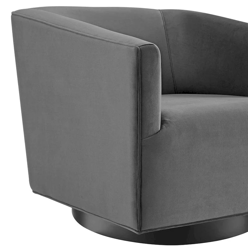 Fauteuil pivotant en velours de performance Twist (lot de 2)