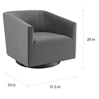 Fauteuil pivotant en velours de performance Twist (lot de 2)
