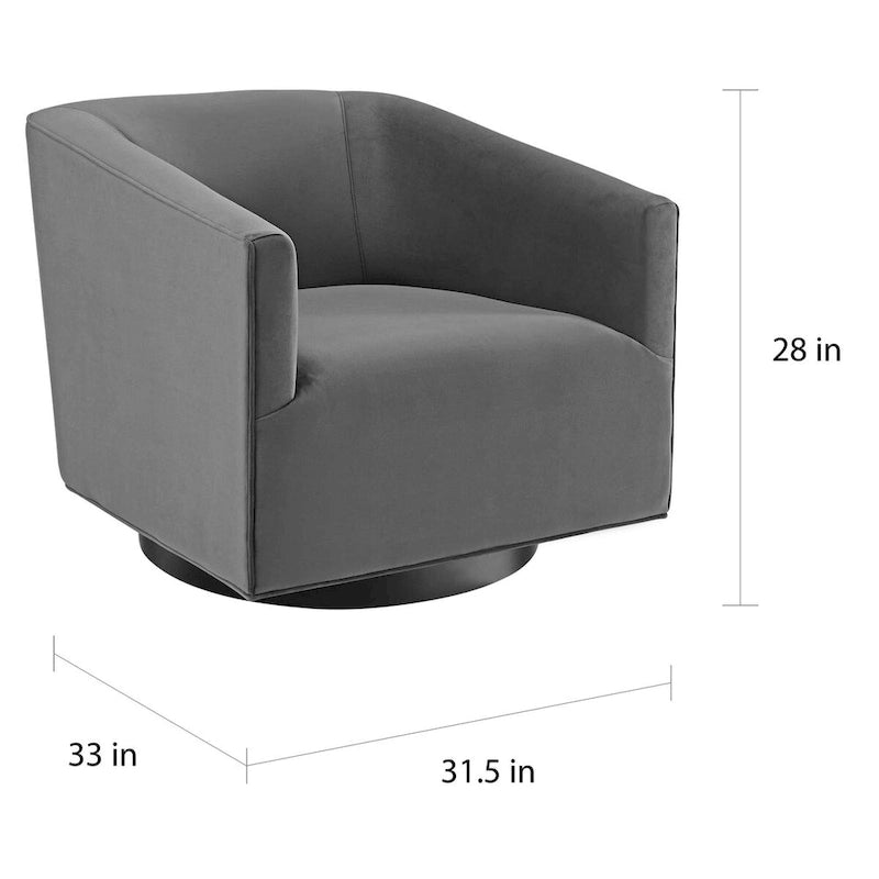 Fauteuil pivotant en velours de performance Twist (lot de 2)