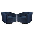 Fauteuil pivotant en velours de performance Twist (lot de 2)