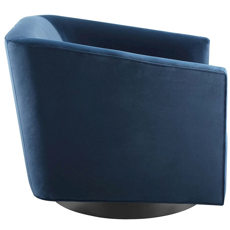 Fauteuil pivotant en velours de performance Twist (lot de 2)