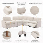 Canapé d'angle inclinable motorisé, canapé inclinable pour cinéma maison