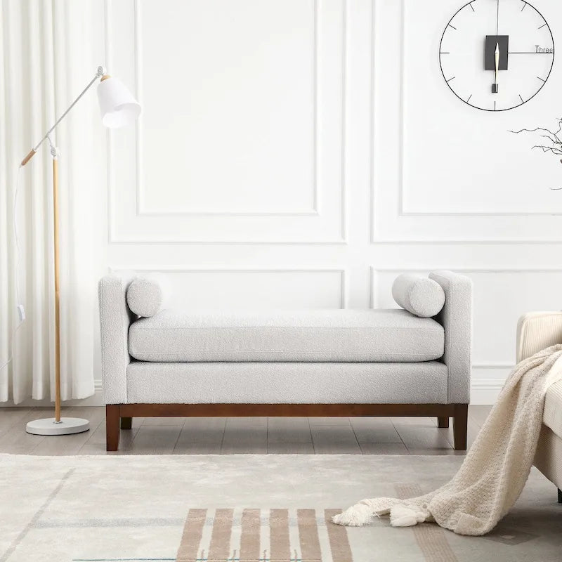 Banc rembourré élégant pour bout de lit et salon