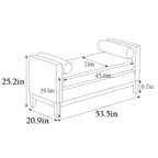 Banc rembourré élégant pour bout de lit et salon