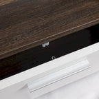 Meuble TV 51" pour téléviseurs jusqu'à 55", lumières LED à couleurs changeantes, console multimédia moderne avec rangement