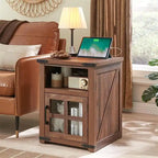 Table d'appoint avec station de recharge - 18P x 18L x 24H