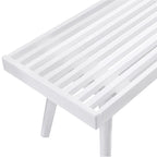 Banc à lattes en bois massif