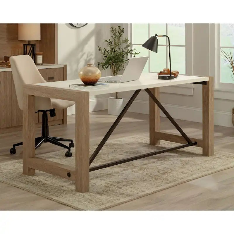 Bureau debout mobile, hauteur réglable 72,4 cm-125,7 cm, surface inclinable, MDF et acier, capacité de 40 kg