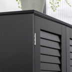 Meuble de Rangement Haut et Étroit pour Salle de Bain avec Portes et Étagères Réglables