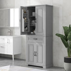 Armoire de salle de bain haute avec tiroirs et étagère réglable