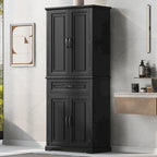 Armoire de salle de bain haute avec tiroirs et étagère réglable