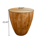 Table basse de style vintage en forme de seau