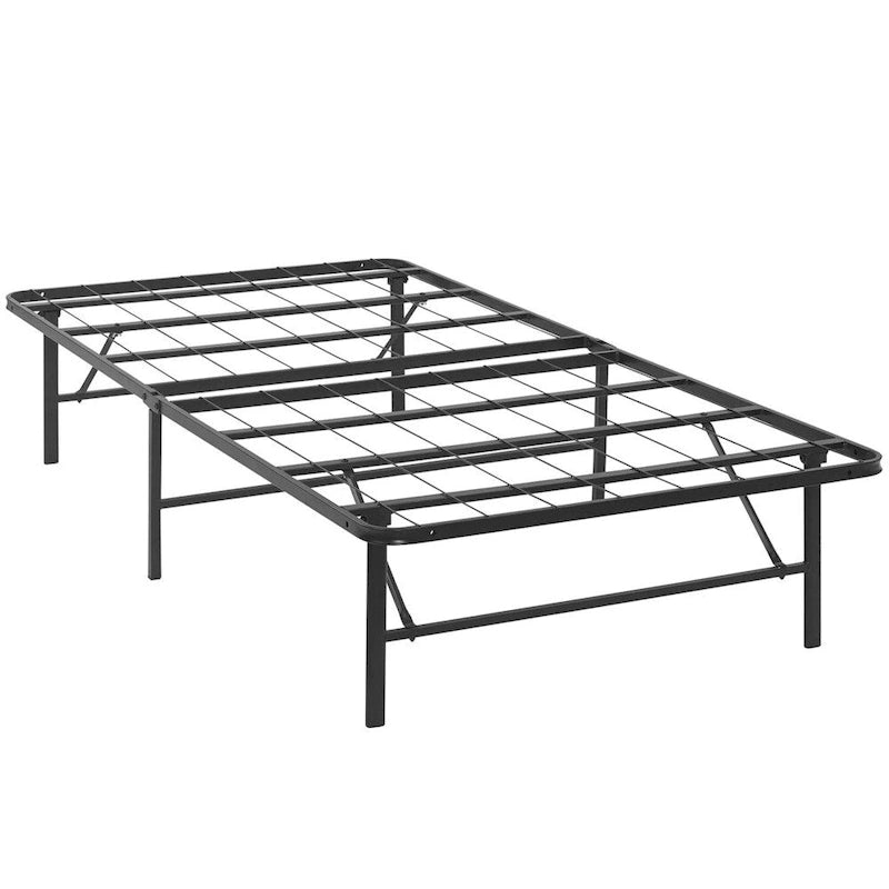 Cadre de lit en acier inoxydable "Brown Horizon" – Taille simple