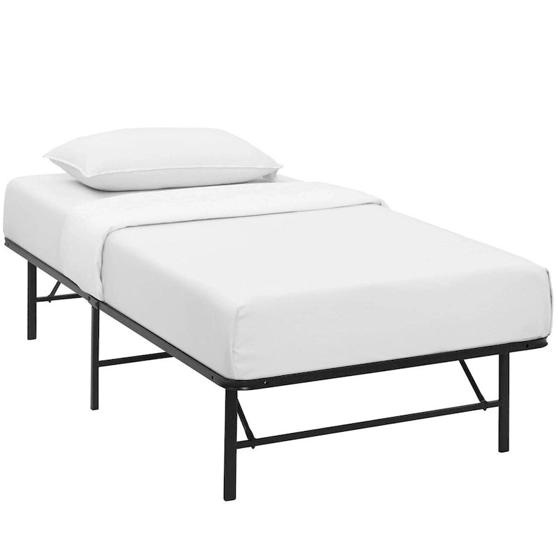 Cadre de lit en acier inoxydable "Brown Horizon" – Taille simple