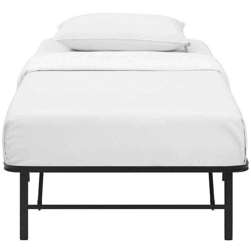 Cadre de lit en acier inoxydable "Brown Horizon" – Taille simple